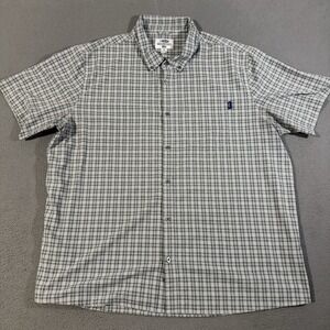 Aftco Fishing Shirt Plaid Short Sleeve Lightweight Performance Mens Size XXL